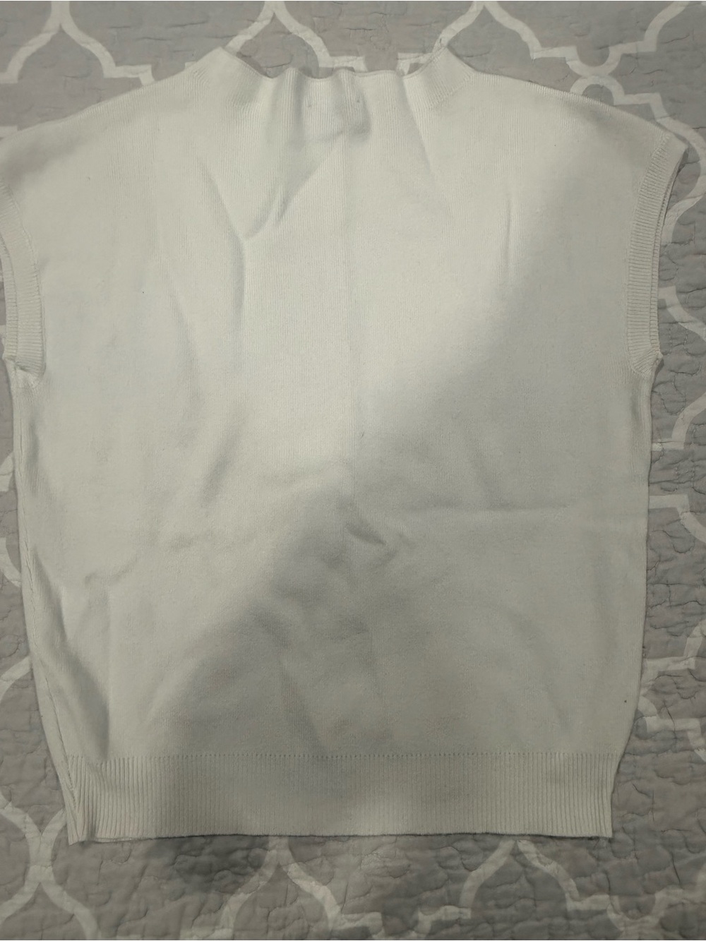 bebe White Sleeveless Knit Top - Picture 2 of 4